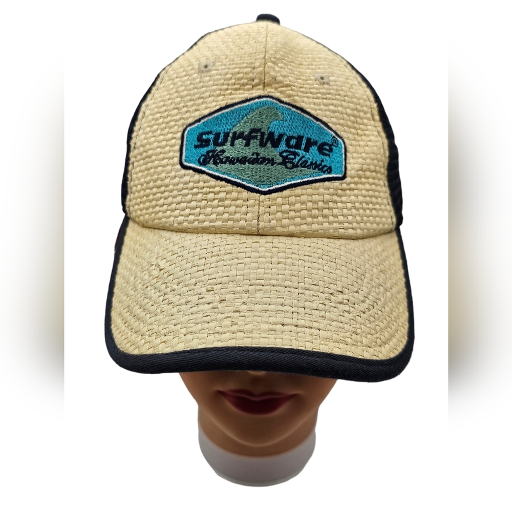 Vintage Surfware Hawaiian Classics Straw Snapback‎ Baseball Hat Mesh Cap
